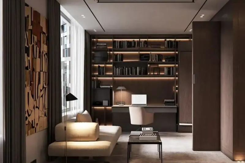 智能無主燈書房